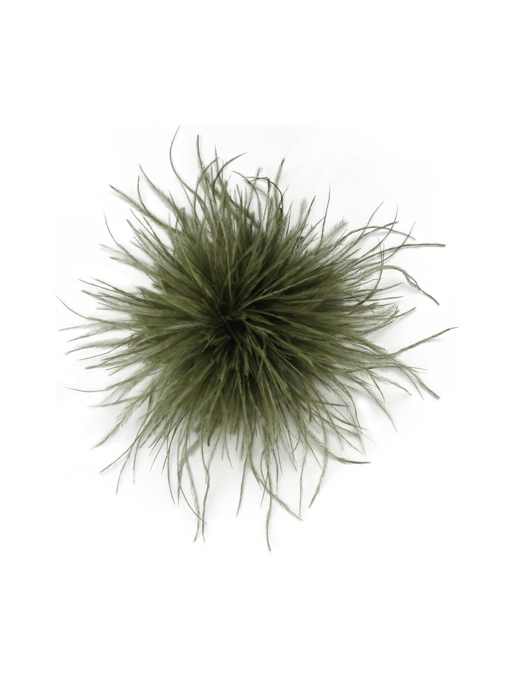 Oversized Green Feather Flower Brooch Pin for Wedding Party, Metal new